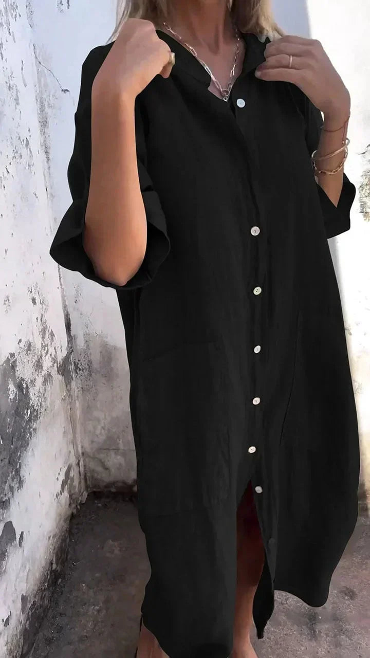 Langes Hemdkleid für die Freizeit
