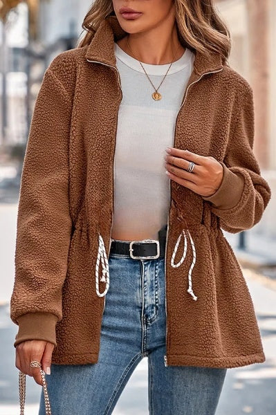 Elegante Jacke mit Reißverschluss und Manschetten für mehr Komfort und Stil