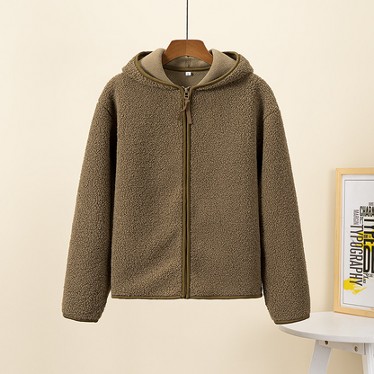 Amara - Warme Fleecejacke für Frauen, Hoodie mit langen Ärmeln und Reißverschluss