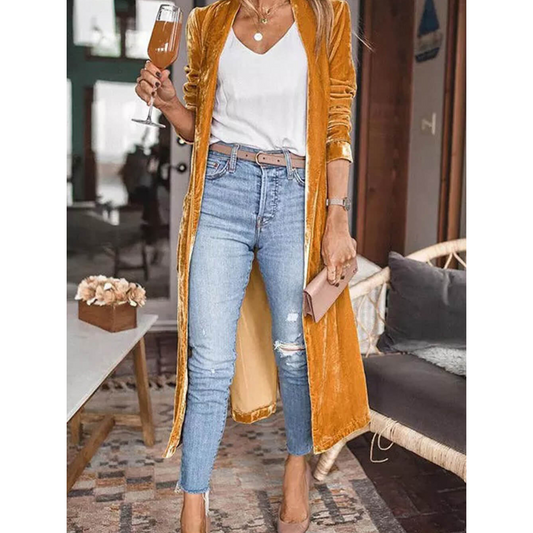 Elegante lange Strickjacke für Frauen
