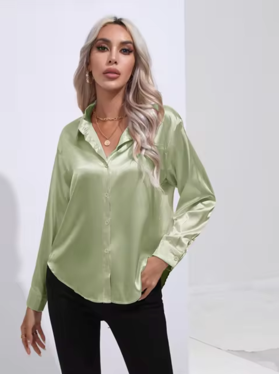 Eline | Luxus-Bluse mit langen Ärmeln