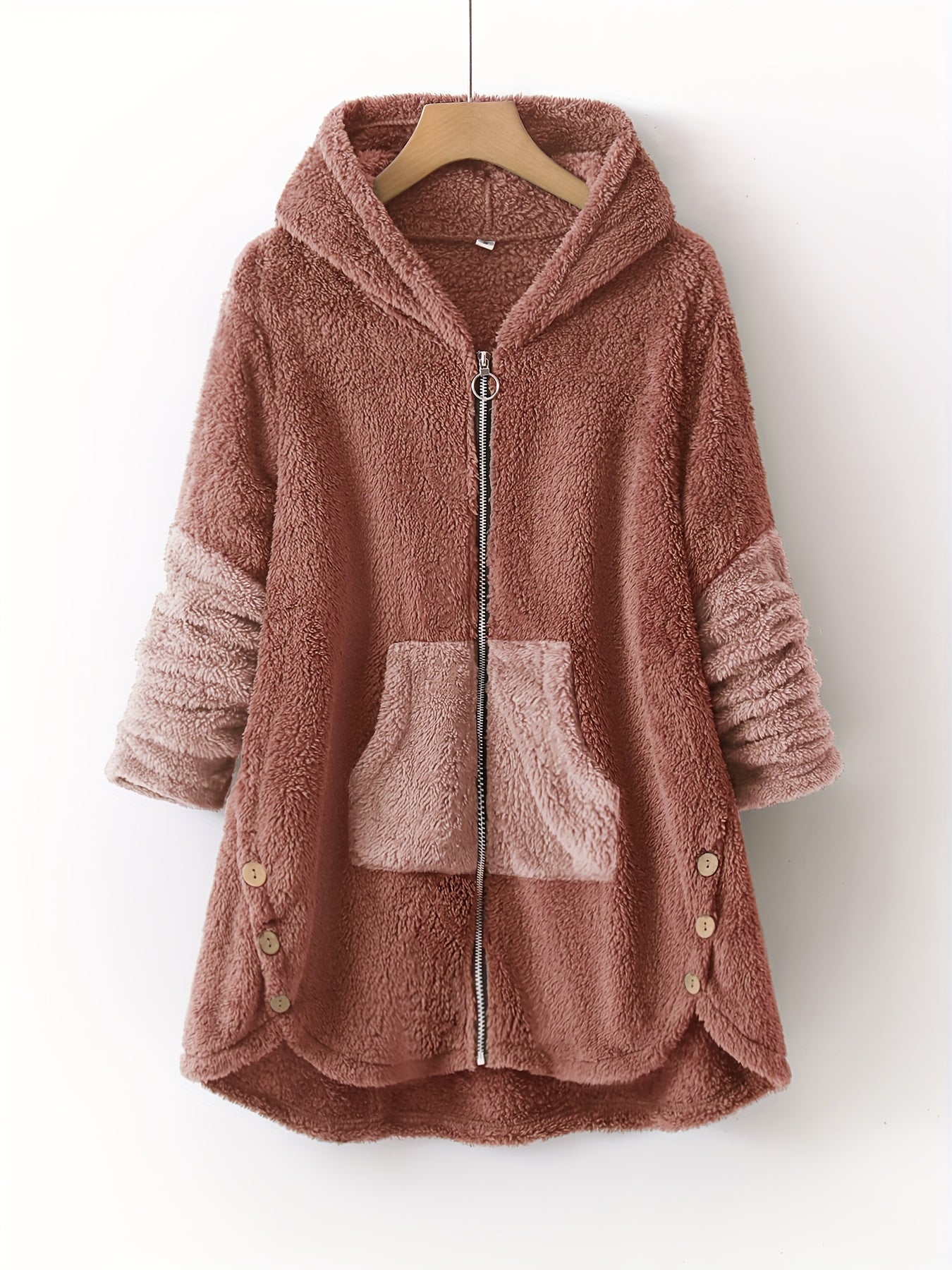 Clara - Rosafarbene, lässige Übergangsjacke mit Taschen für Frauen