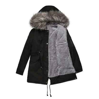 Stilvoller olivgrüner Parka für Frauen