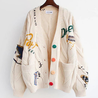 Damen Strickjacke mit Knopfverschluss