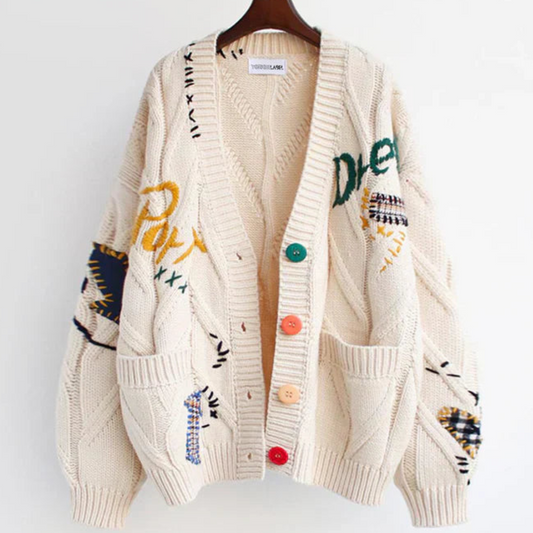 Damen Strickjacke mit Knopfverschluss