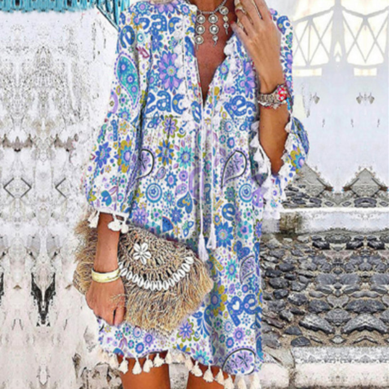 Annabel - Vintage-Kleid mit V-Ausschnitt
