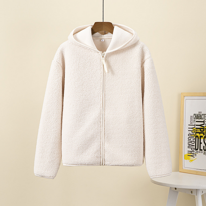 Amara - Warme Fleecejacke für Frauen, Hoodie mit langen Ärmeln und Reißverschluss