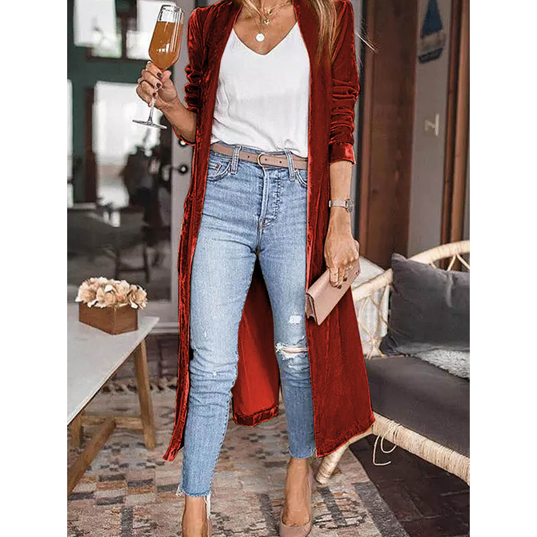 Elegante lange Strickjacke für Frauen