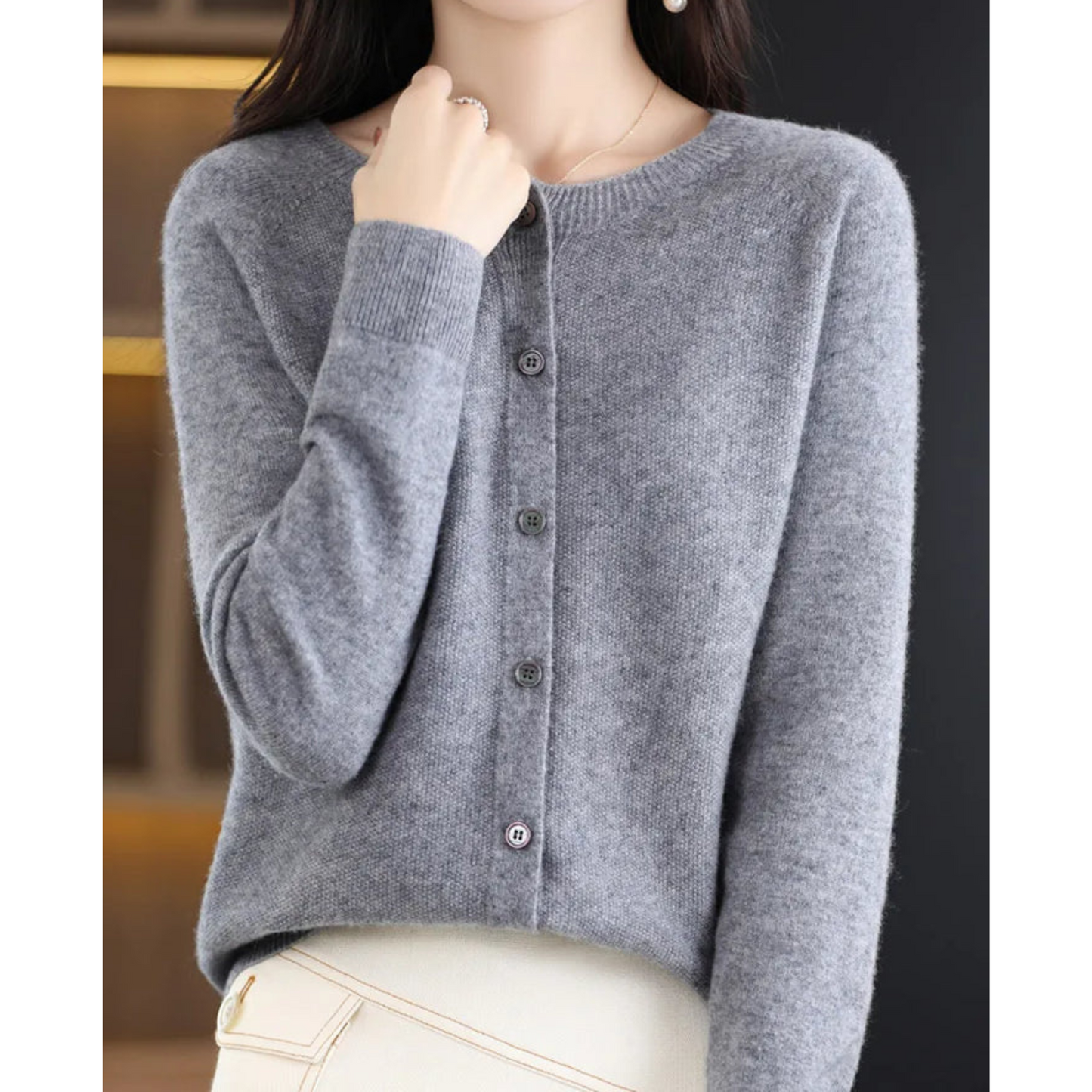 Fay | Elegante und bequeme Damenstrickjacke aus Merinowolle
