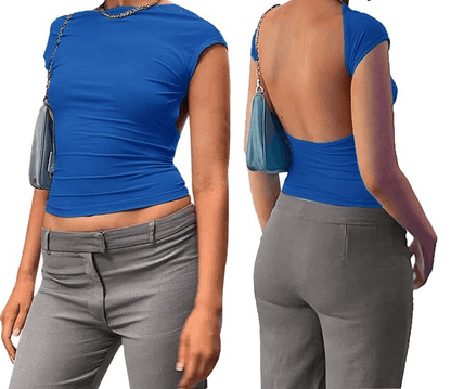 Tailliertes Top - Lässiges Basic - Weiches und dehnbares Material - Perfekt für den täglichen Gebrauch