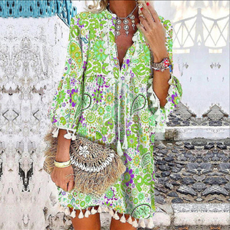 Annabel - Vintage-Kleid mit V-Ausschnitt