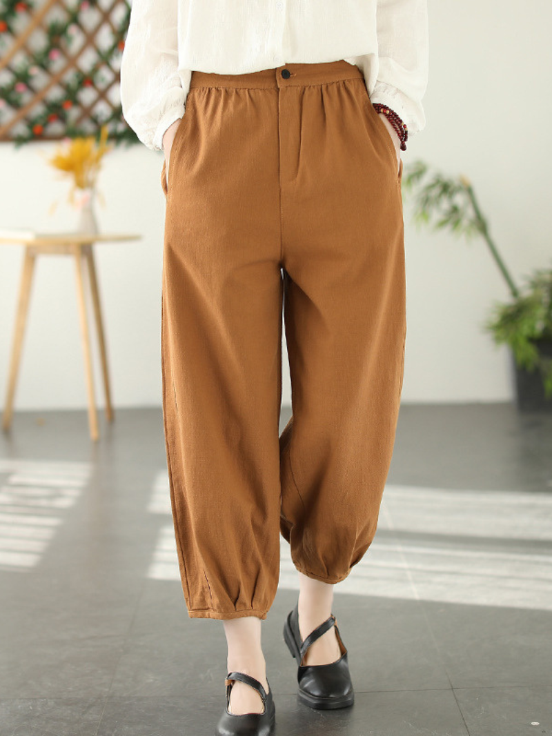 Fashion Lässige Elastische Taille Lose Lange Haremshosen