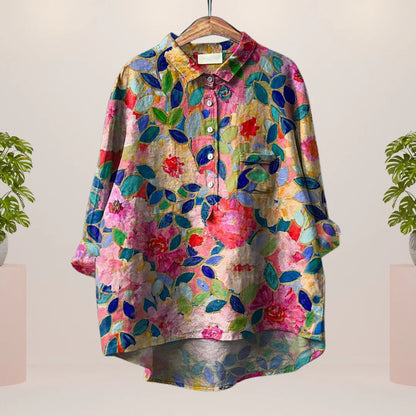 Katharina™ |Verspieltes Hemd mit Kunstdruck