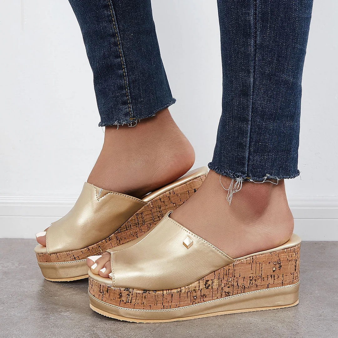 Shannon - Bequeme Schnürsandalen mit Korksohle Plateau-Schuhe