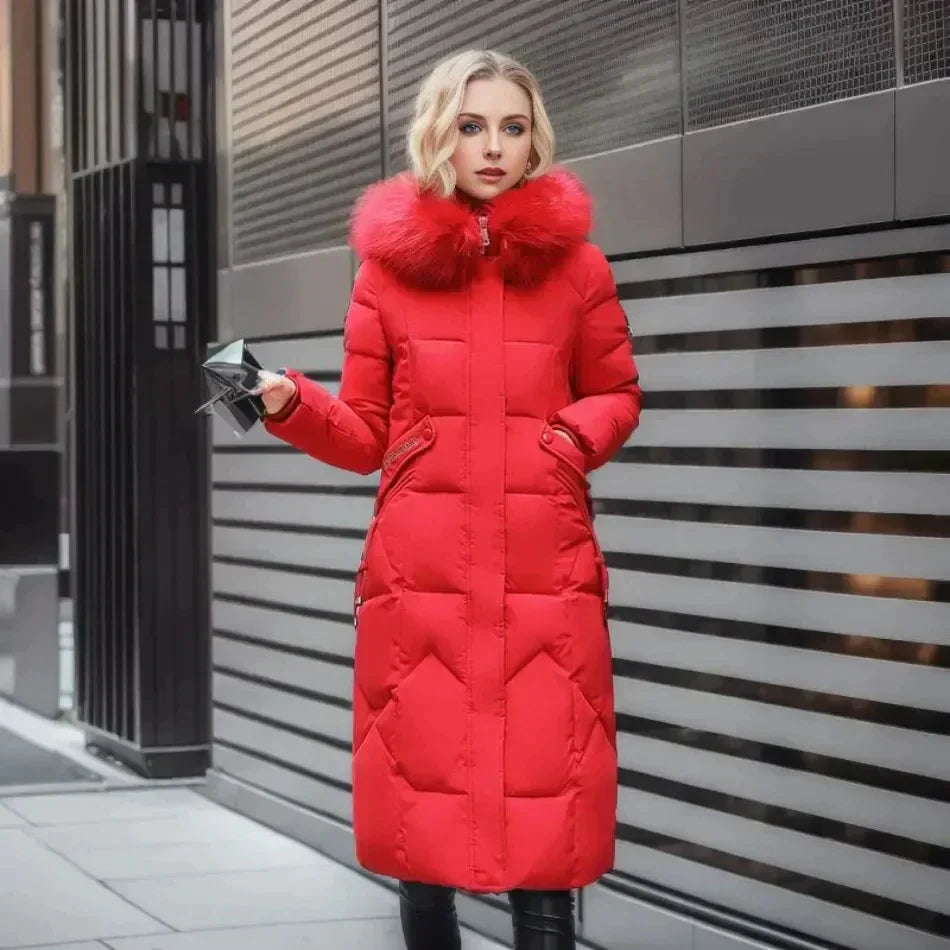 Modischer Pelz-Trenchcoat | Weiß - Schick und warm