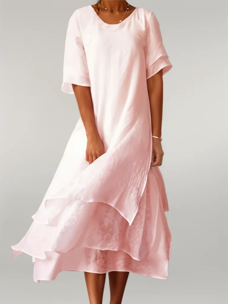 einfarbiges Maxikleid