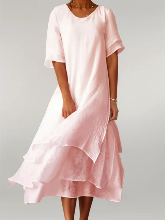 einfarbiges Maxikleid