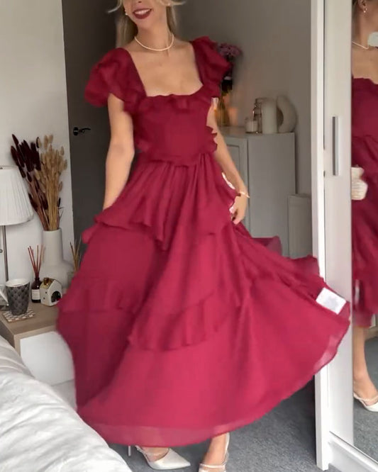 -Kleid mit Rüschen
