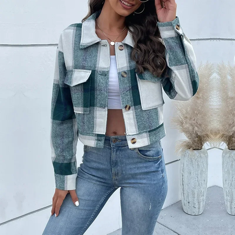 Mira - Trendige karierte Jacke für Frauen