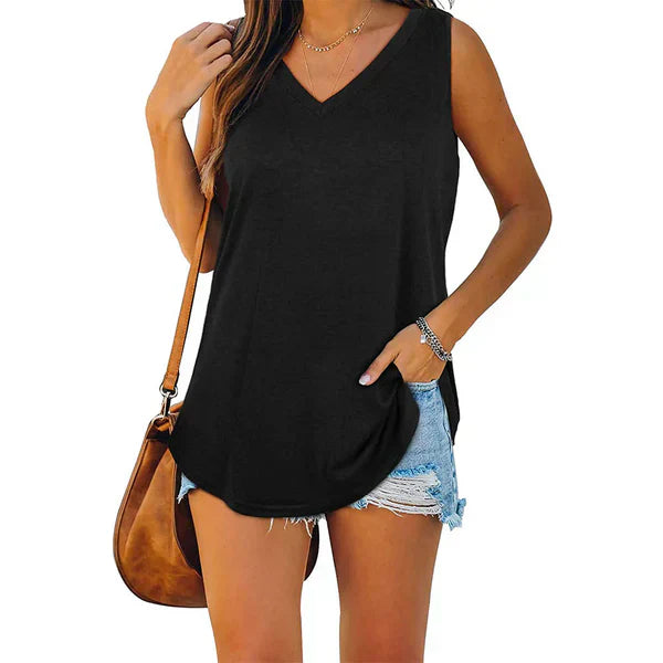 Nana - Jersey-Top mit V-Ausschnitt