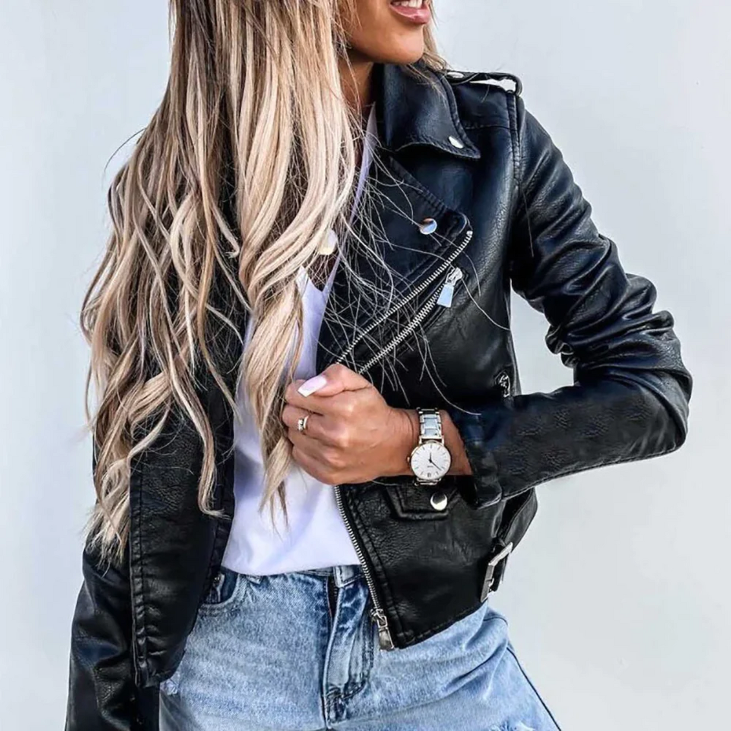 Eva | Stylische Lederjacke