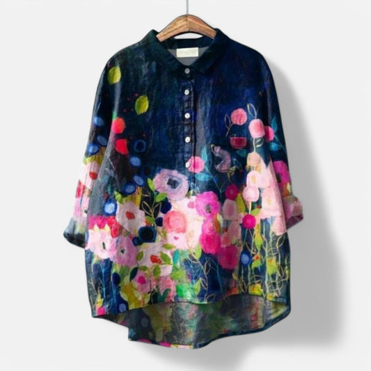 Lume™ | Elegante Blumenbluse mit einem Hauch von Anmut