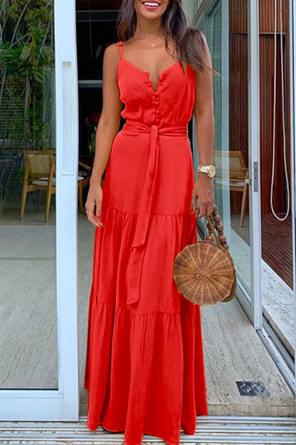 Klassisches bodenlanges Maxikleid