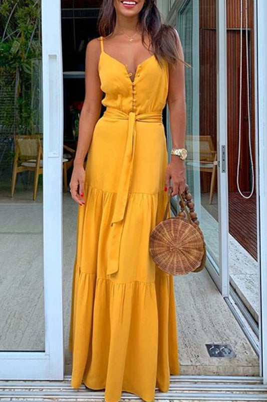 Klassisches bodenlanges Maxikleid