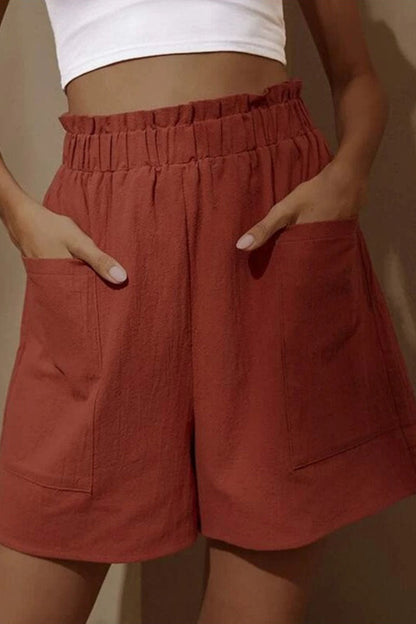 -Mode lässig robuste Tasche lose High-waisted weites Bein Hose