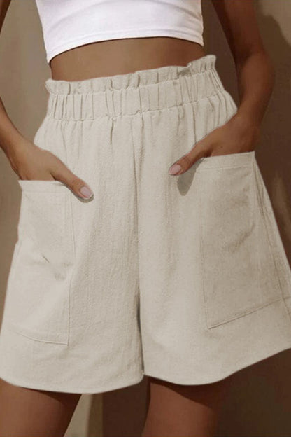 -Mode lässig robuste Tasche lose High-waisted weites Bein Hose