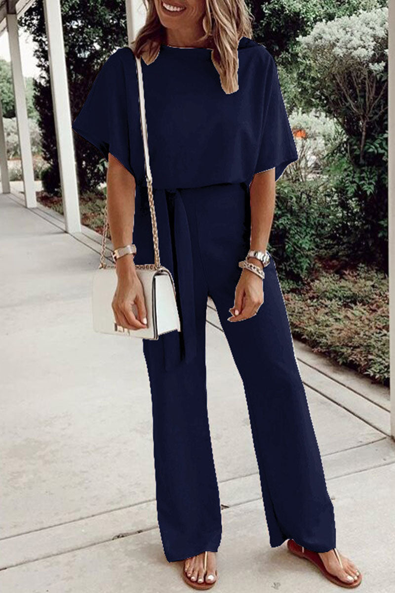 Lose O-Ausschnitt Jumpsuits (7 Farben)