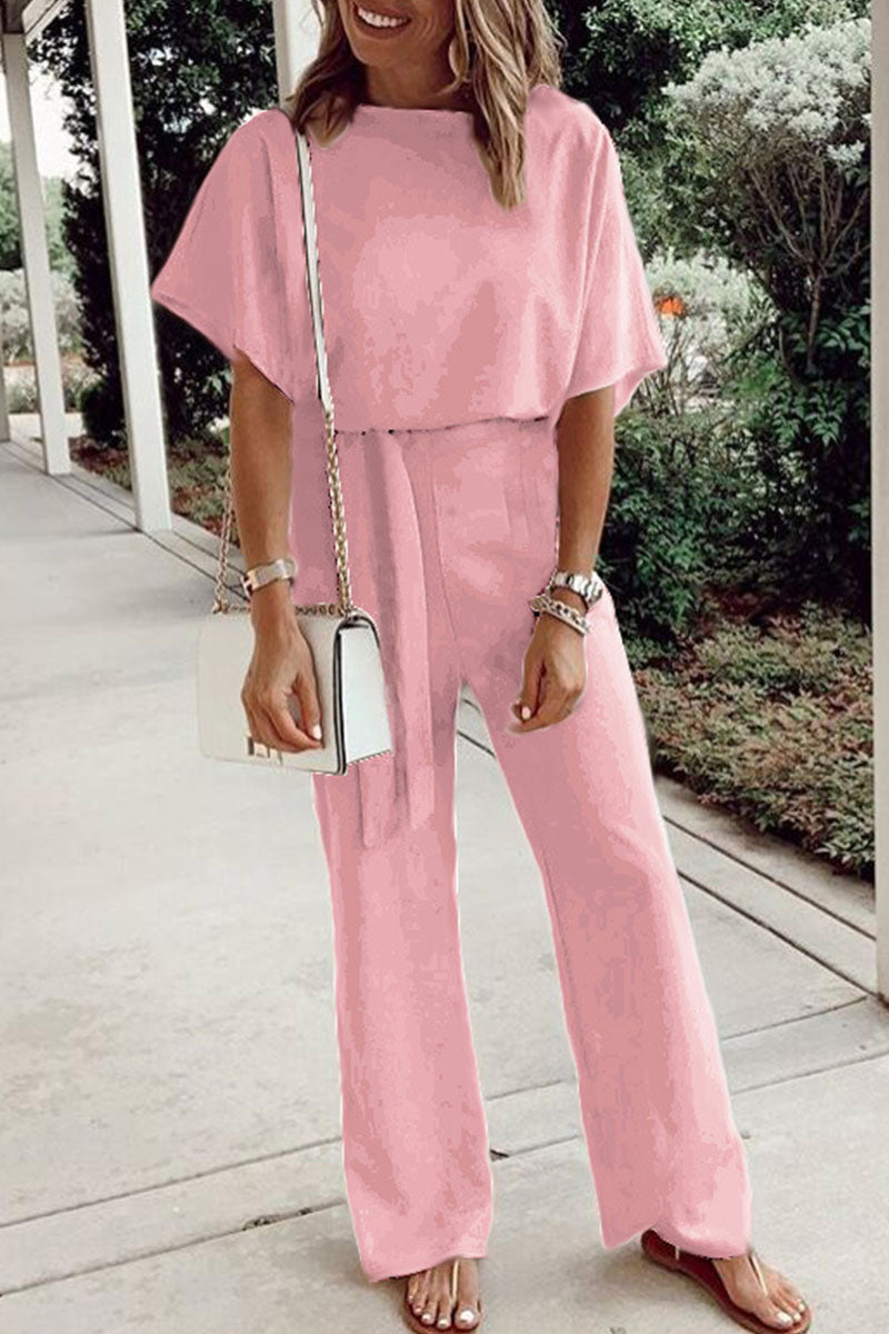Lose O-Ausschnitt Jumpsuits (7 Farben)