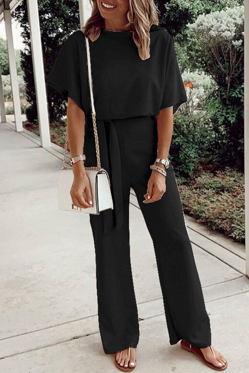 Lose O-Ausschnitt Jumpsuits (7 Farben)
