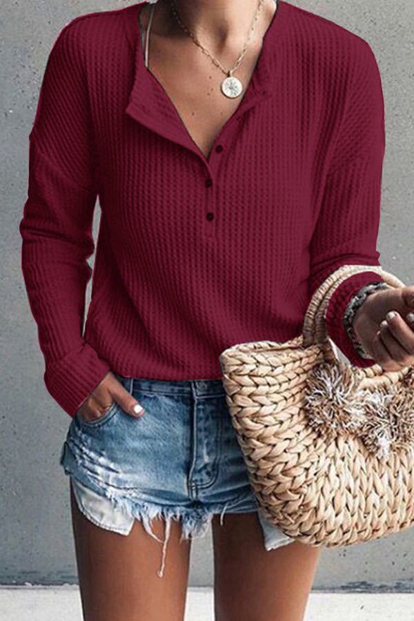 Eliza - Elegante V-Ausschnitt Bluse für Damen für Herbst und Frühling