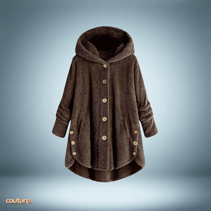 Teddyjacke – mit knöpfen und kapuze