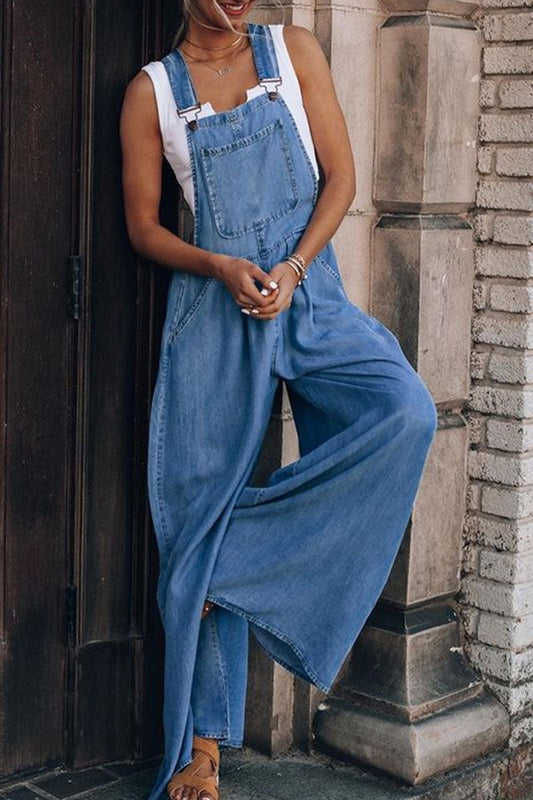 Fashion lässig robuste Tasche mit Spaghetti-Trägern lose Jumpsuits (4 Farben)