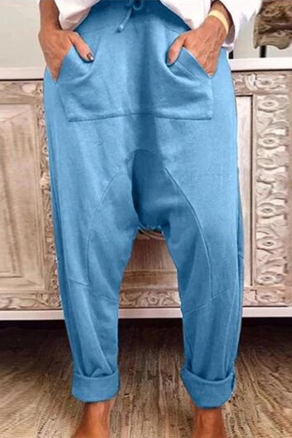 Casual Solid Draw String Bag Loose Harlan Solid Colour-Hose (4 Farben)