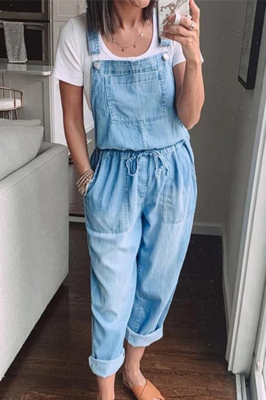 Schlichte Harlan Jumpsuits mit quadratischem Kragen