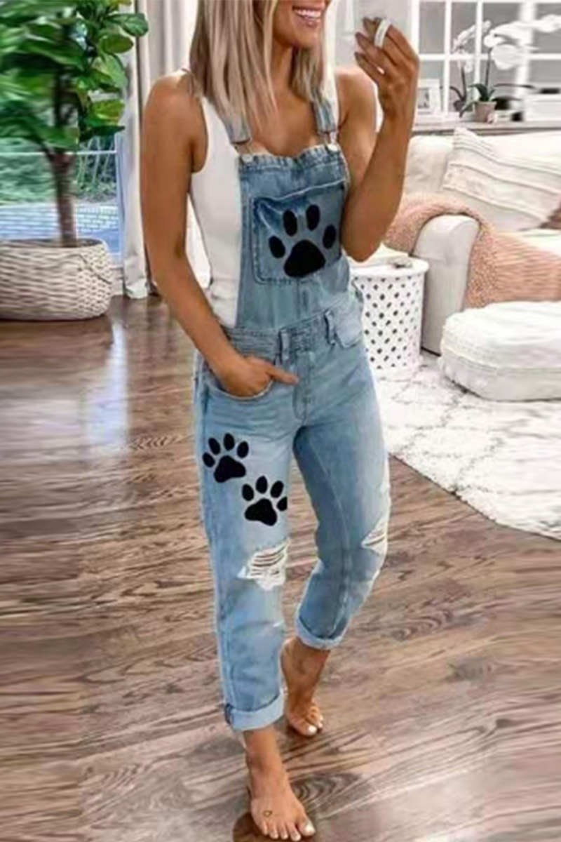 Harlan Jumpsuit mit Patchwork-Muster und quadratischem Kragen