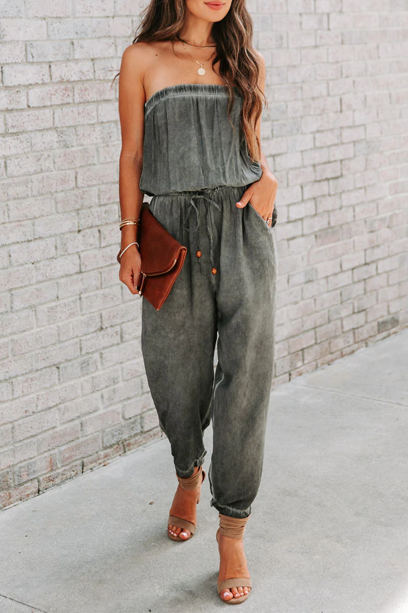 Unifarbener Harlan Ein-Schulter-Patchwork-Overall