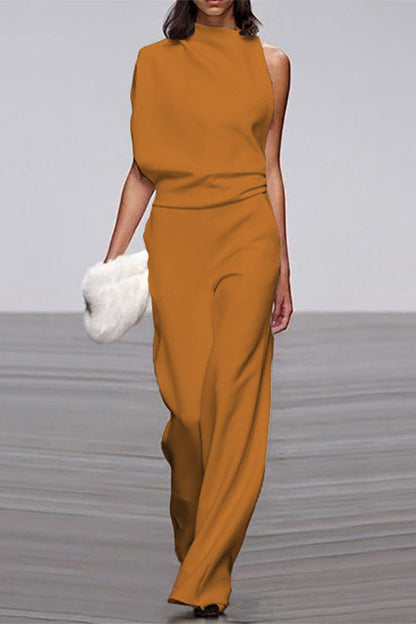 Half Turtleneck Bootcut Jumpsuits (12 Farben)