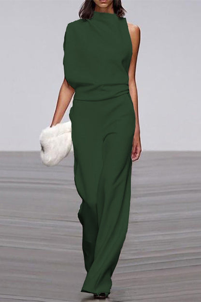 Half Turtleneck Bootcut Jumpsuits (12 Farben)