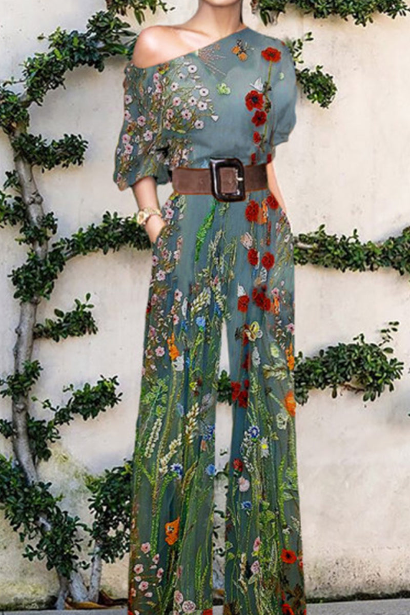 Fashion lässige trägerlose Ein-Schulter-Jumpsuits in lockerer Passform (10 Farben)