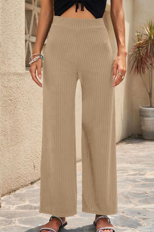 Casual Gerade Halblange Taille Einfarbige Hosen (6 Farben)