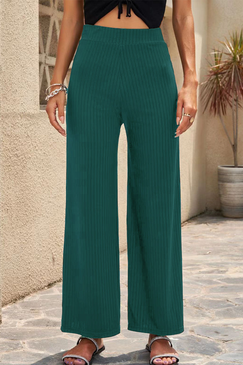 Casual Gerade Halblange Taille Einfarbige Hosen (6 Farben)