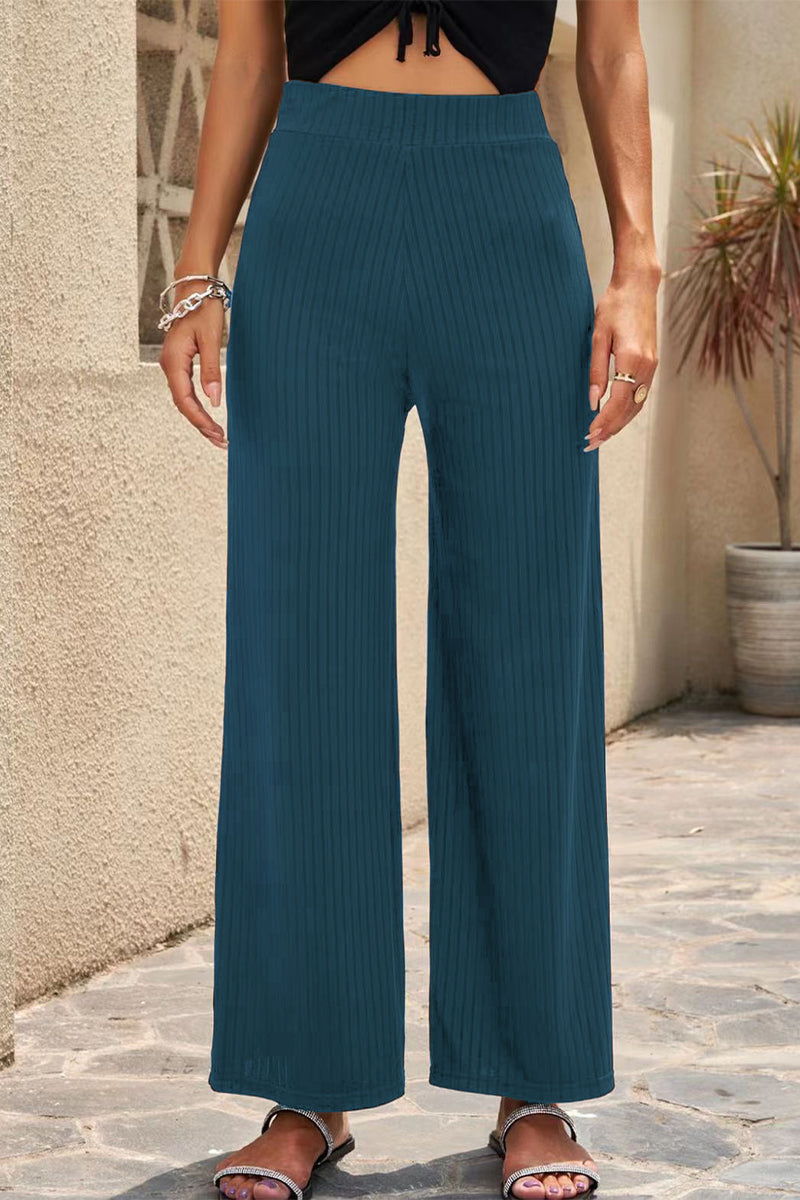 Casual Gerade Halblange Taille Einfarbige Hosen (6 Farben)