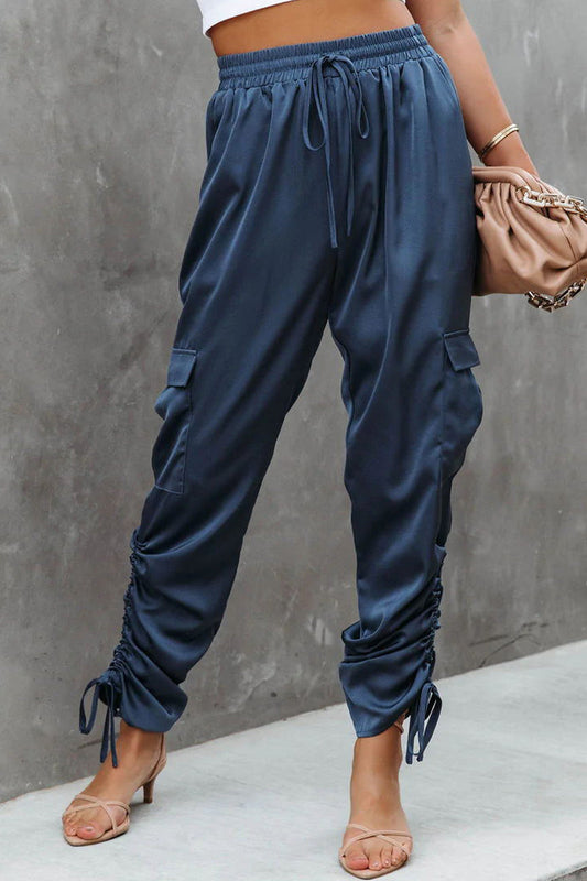 Casual unifarbene lockere Harlan-Hose (3 Farben)