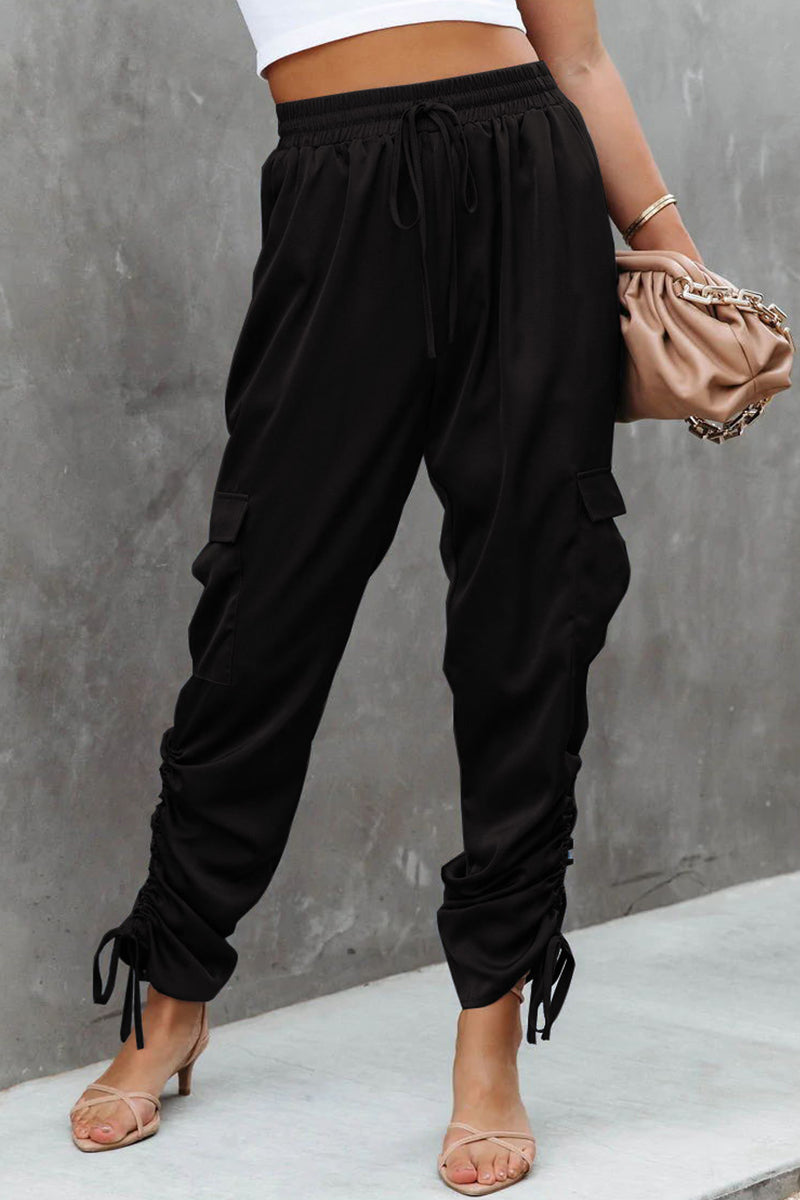 Casual unifarbene lockere Harlan-Hose (3 Farben)