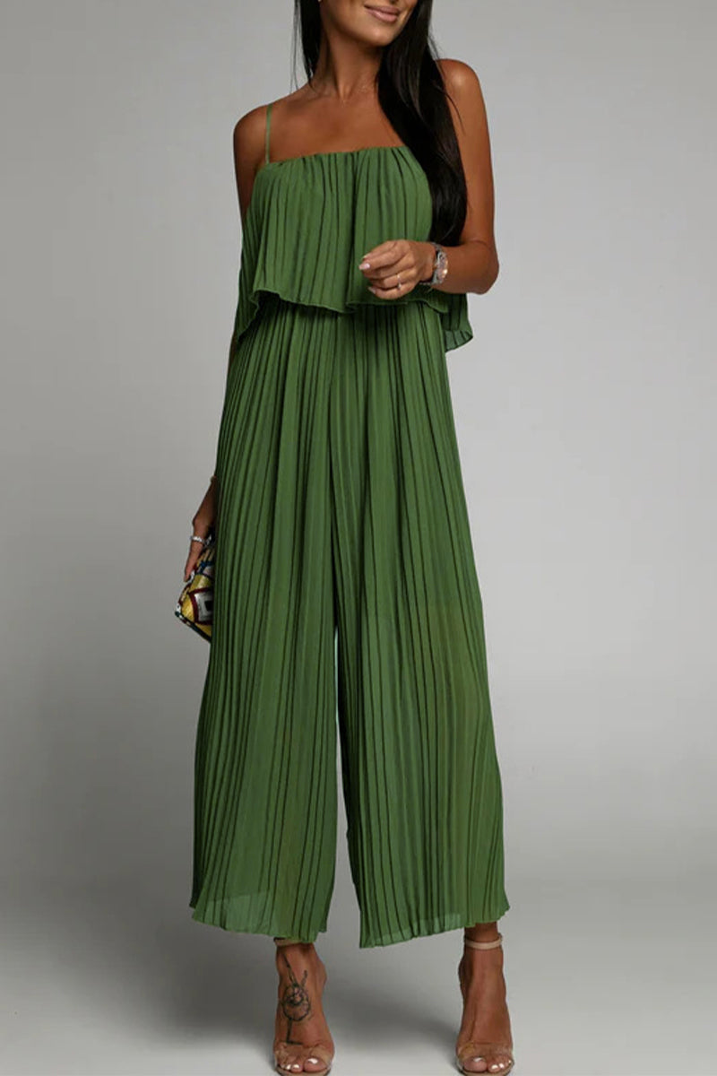 Lässige Einfachheit eng anliegende, locker sitzende, trägerlose Jumpsuits (3 Farben)