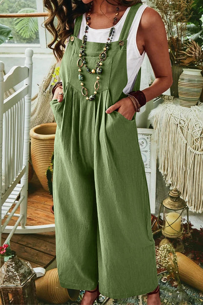Casual street solid loose-fitting pocket collar jumpsuits (7 Farben)